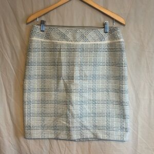 Elegant Blue Plaid Women's Skirt
